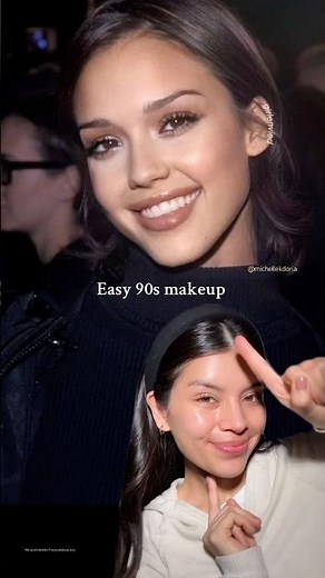 Easiest 90s makeup tutorial 🤎#90s #90smakeup #modeloffduty #makeupforbeginners