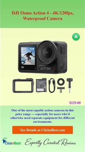 DJI Osmo Action 4 - 4K/120fps, Waterproof Camera