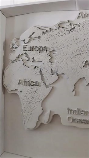 YM-8456A White color world map wall clock creative home decoration clock