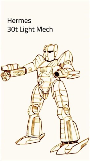 BattleTech: Hermes BattleMech (#mechwarrior #battletech #battletechlore #scifi)