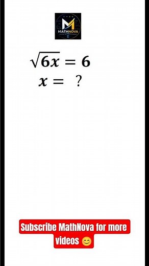 Square Root Equation Trick | Easy Math Puzzle Challenge #SquareRoot #mathnova