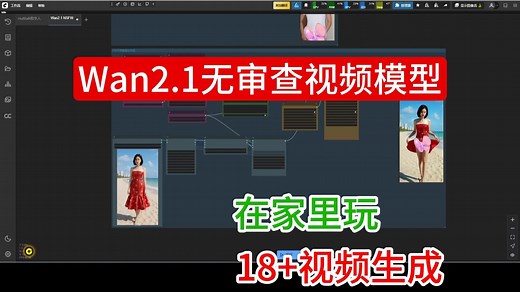 本地生成任意不可描述视频Wan2.1 14B无审查(NSFW)大模型！偷偷珍藏系列！支持图生视频 16G显卡可本地跑