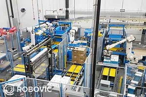 Palettiseur de caisses | Solution de haute performance | ROBOVIC Inc.