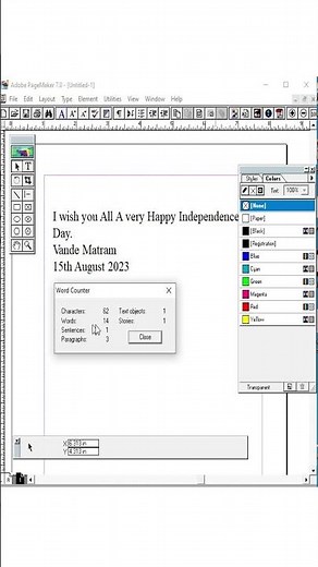 How do I count words in Pagemaker ,Basic Pagemaker #shortvideo