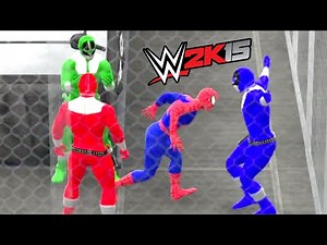 WWE 2K15 - The Amazing Spider-Man vs POWER RANGERS - EPIC BATTLE