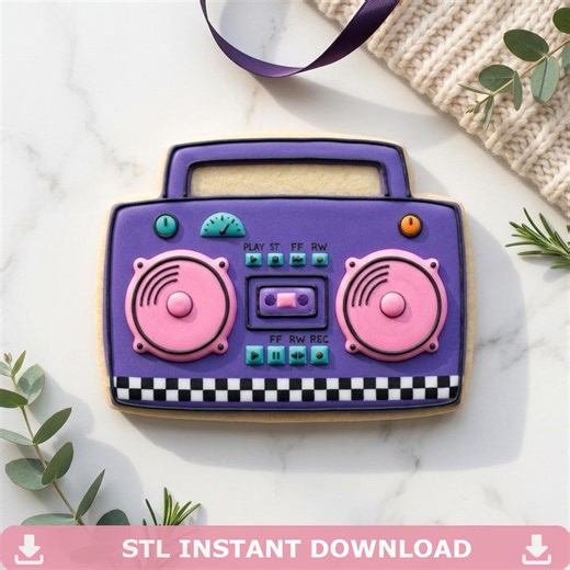 Boombox Cookie Cutter STL, Retro 3D Print File - Etsy