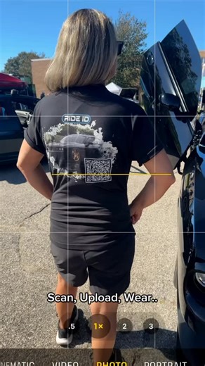 Ride ID | Your ride’s got a QR… now your shirt does too 😎 #RideID 📲 Download the app & make your ride scannable today!#rideidapp #carculture... | Instagram