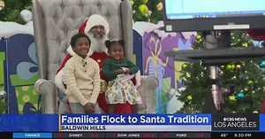 Beloved Black Santa returns to Baldwin Hills Crenshaw mall after pandemic break
