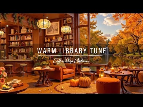 October Jazz Piano | Cozy Cafe Ambience for Fall Study & Relaxation