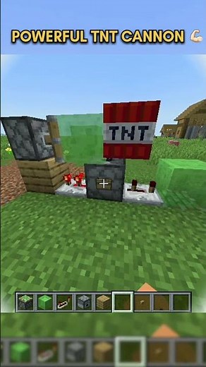How to make Simple TNT Cannon in Minecraft 💪🏻 #minecrafttutorial