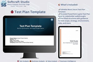 Test Plan Template Bundle (.docx   .pptx) | QA Analyst Toolkit | Software Testing Plan | Editable Documents for Agile & UAT Projects - Etsy