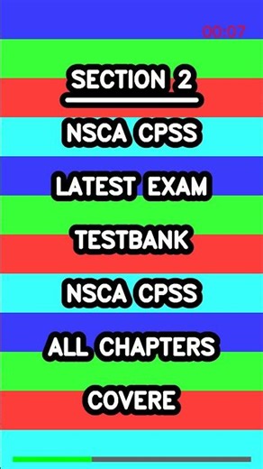 Nsca Cpss Latest Exam Testbank Nsca Cpss All Chapters Covere Latest