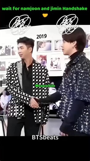 namjoon and jimin can't Handshake like Taekook 😁 #bts #btsbeats #shorts