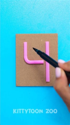 🎨 Number Magic: Fun with Stencils! ✍️✨ #shorts