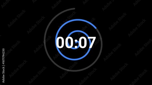 Countdown Timer with Blue Circle Progress 1.