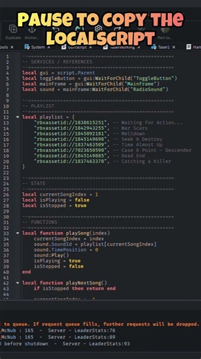 How to make a Working Radio in Roblox