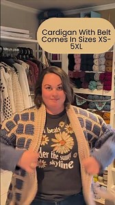 Crochet Coat with Belt