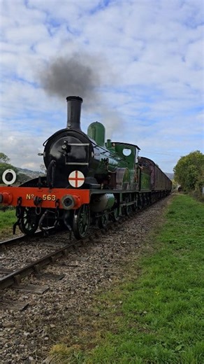 LSWR T3 Class 4-4-0 No. 563 arrived at Dunster Station for the Autumn Steam Gala! A stunning piece of history visiting West Somerset — bringing the golden age of steam back to life along the line. Don’t miss your chance to see it in action this weekend! #Dunster #DunsterStation #WestSomersetRailway #DunsterVillage #SteamTrain #DunsterInfo | Dunster Info