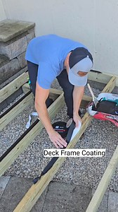 Testing out this deck frame coating by @fastenmasterpro applying it was definitely faster then the joist tape #fastenmaster #deckframecoating #gobuildstuff | Go Build Stuff