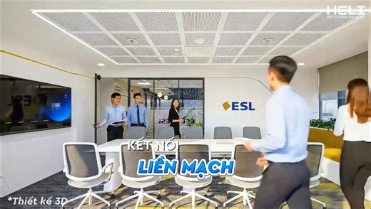 Doanh nghiệp của bạn đang chuẩn bị làm mới hoặc mở rộng văn phòng? • Cần layout chuẩn vận hành: chỗ ngồi tối ưu, lối đi thông suốt, không vướng luồng di chuyển • Muốn tối ưu chuẩn công năng: khu tiếp khách, khu họp, khu tập trung không chồng chéo • Vẫn phải giữ chuẩn thương hiệu: nhìn vào là nhận ra “màu” của doanh nghiệp Dự án ESL Logistics là một ví dụ: HELI thiết kế không gian mở, tăng kết nối giữa các bộ phận nhưng vẫn đảm bảo sự riêng tư cho các công việc cần tập trung, phù hợp đúng cách vậ