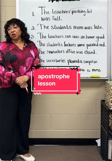 This lesson helps students and teachers improve grammar by connecting apostrophe placement to singular and plural nouns. First, make the noun plural by adding s. Then place the apostrophe after the s. For a singular noun, place the apostrophe before the s. We also use the verb to help determine whether the subject is singular or plural. In this lesson, the verb was helped us identify a singular subject and choose the correct apostrophe. Understanding verbs and verb choice can make apostrophe rul