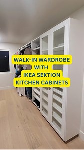 29K views · 65 reactions | Think kitchen cabinets are just for the kitchen? Think again! ️✨ Watch as @matthewjenkinshandyman transforms IKEA SEKTION cabinets into a fabulous and super functional walk-in wardrobe. So if you’re looking for a PAX alternative, this is it! ‍ Matthew has supplied us all the details. Learn more on IKEAhackers. Link in bio. | Ikea Hackers | Facebook