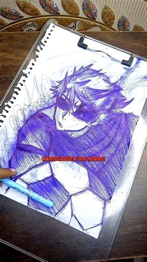 Draw Nagi Seishiro | Blue Lock Quick Pen Sketch ✍️⚽ #shorts #art