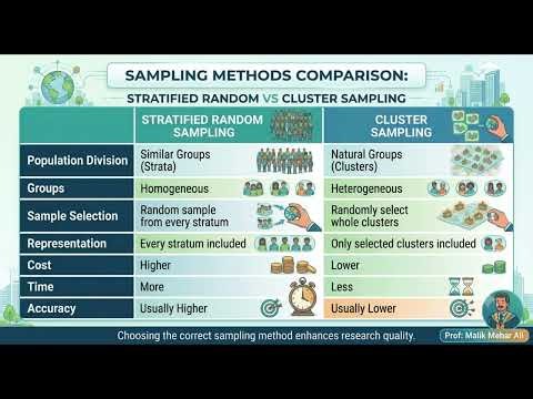 Cluster Sampling vs Stratified Random Sampling | Easy Explanation with Real-Life Examples |Stat Lect