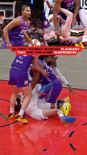 Alyssa Thomas will be suspended for 1 game after kneeing Caitlin Clark in the groin 👀