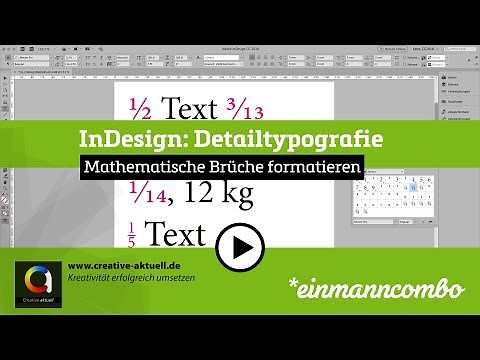 InDesign: Typografie für mathematische Brüche