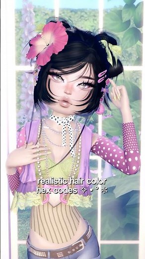 Natural hair colour hex codes 💕 #dresstoimpress #fyp #roblox #dti #robloxfyp #shorts #robloxdti