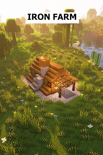 Best Aesthetic Iron Farm House in Minecraft
