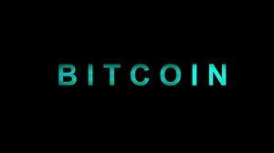 Download Bitcoin blockchain platform animated logo, btc criptocurrency text  animation. for free