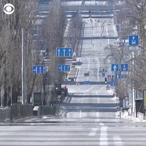 The streets of Kyiv were largely empty Wednesday as authorities enacted a 35-hour curfew after multiple apartment blocks in the Ukrainian capital were hit by shelling. The curfew would run through Thursday morning. https://cbsn.ws/35Ywabn | CBS News