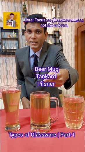 Know Your Bar Glassware Part-1 #hotelmanagement #bartender