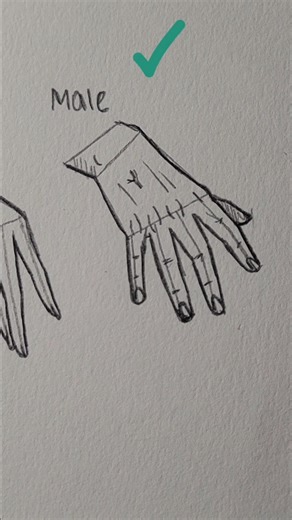 how to draw female and male hand #draw #artist #tutorial #sketchbook #drawings #sketch #shorts