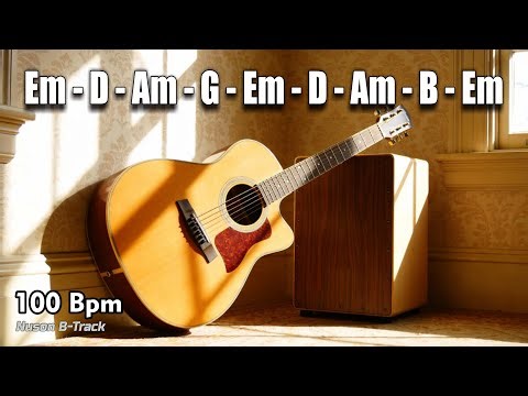 The Last War (E Minor) Romantic Acoustic Guitar Backing Track 178