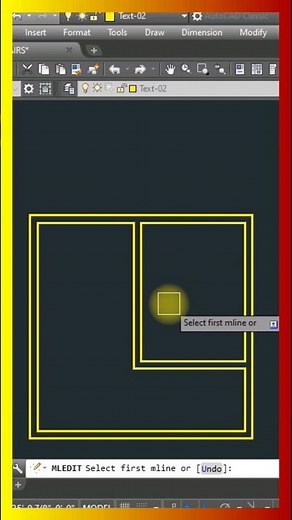 MultiLine In Autocad #autocad #architecture #autocadmultiline