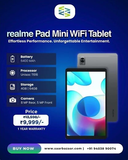 realme Pad Mini WiFi – Compact Power for Everyday Use