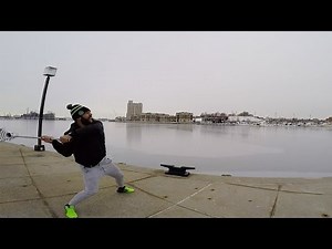 Paul Rabil Throws a Lacrosse Ball Across Baltimore Harbor