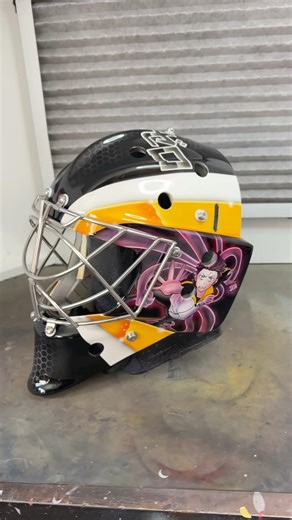 Re:Zero anime inspired Subaru Natsuki ice hockey goalie mask. #rezero #goaliemask #rezeroanime