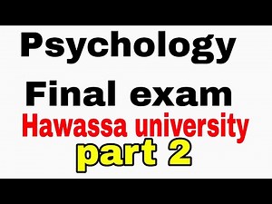 🔴Freshman psychology Final exam Hawassa university part 2