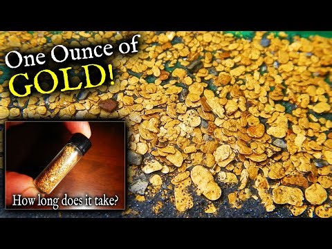 One Ounce of Gold. How long will it take me sluicing?