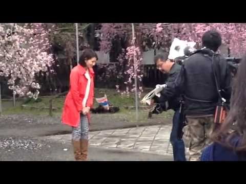 井上あさひアナの中継現場