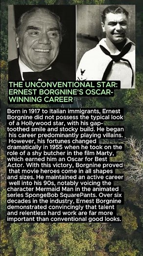 THE UNCONVENTIONAL STAR: ERNEST BORGNINE'S OSCAR-WINNING CAREER