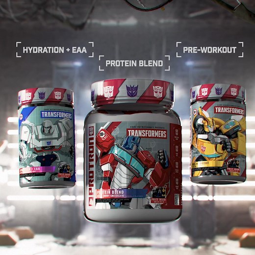 88K views · 758 reactions | Meet Energon x Core Nutritionals, Allspark x Core Nutritionals, and Protron: Three brand new, cutting-edge products designed to fuel your workouts and support your goals. These products are inspired by the same power sources these Transformers bots bring to battle. | Core Nutritionals | Facebook