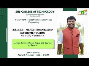Lecture Series Video on Types and Sources of Errors in Measurement