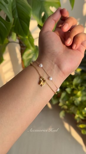 Elegant pearl Hearts combined with cute Butterfly 🦋 Our favourite one from this collection!! Selling out fast! 💁🏻‍♀️ The perfect bracelet for your cuteness 🫶🏻 | Accessories Haul
