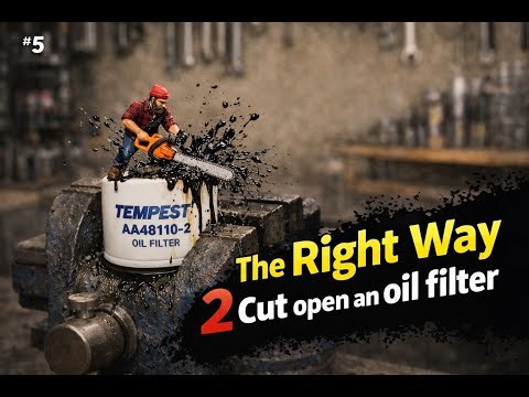 The Right Way to Cut open an oil filter
