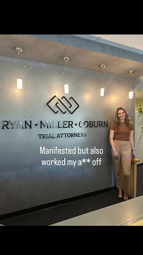 ANGIE MILLER ⚖️ PERSONAL INJURY LAWYER on Instagram: "Manifested but also worked my a** off. #careermindset #professionalgrowth #lawschooltips #futurelawyer #success"